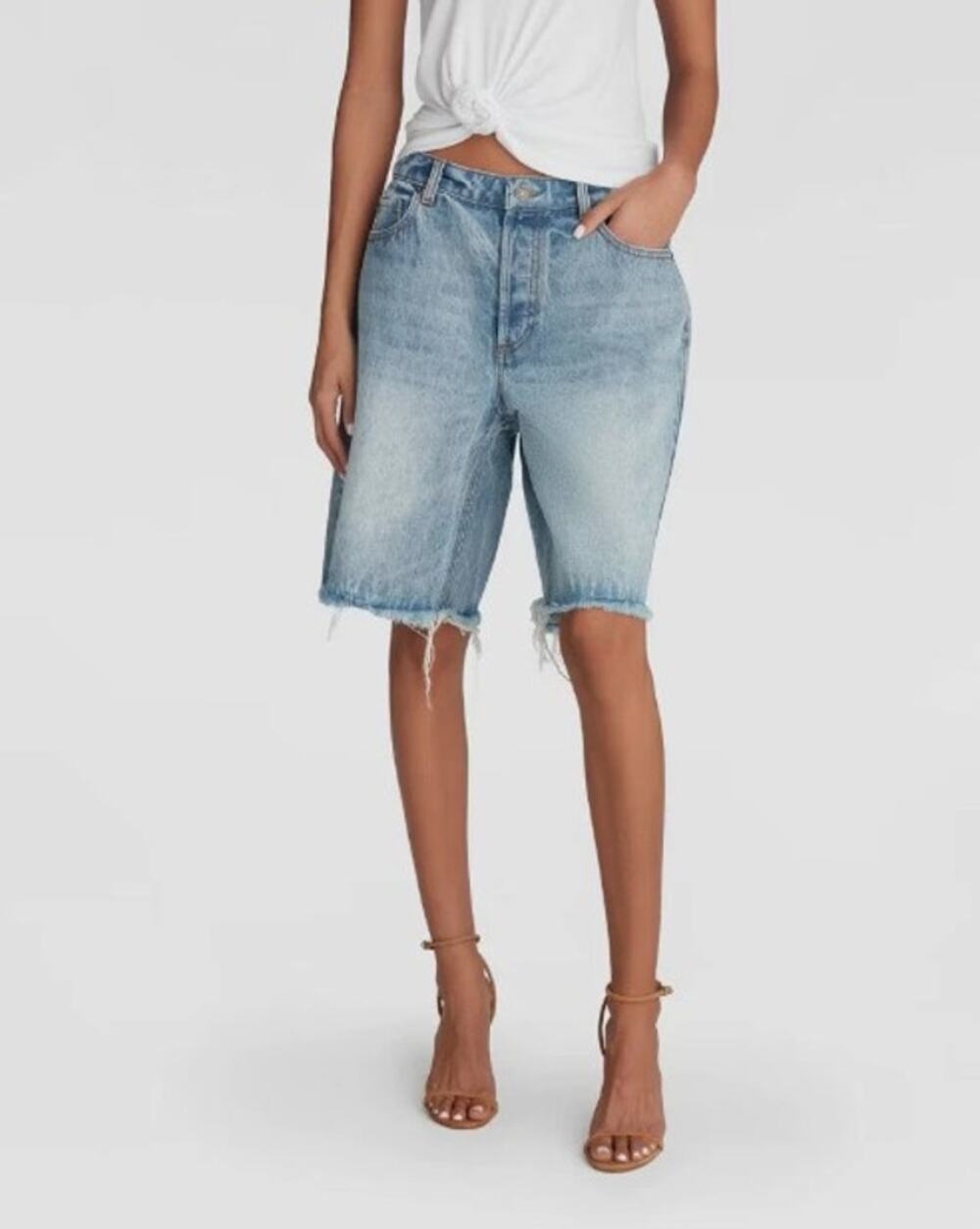 KBB by KAHLANA Women 'The Denim Bermuda Shorts' NWT